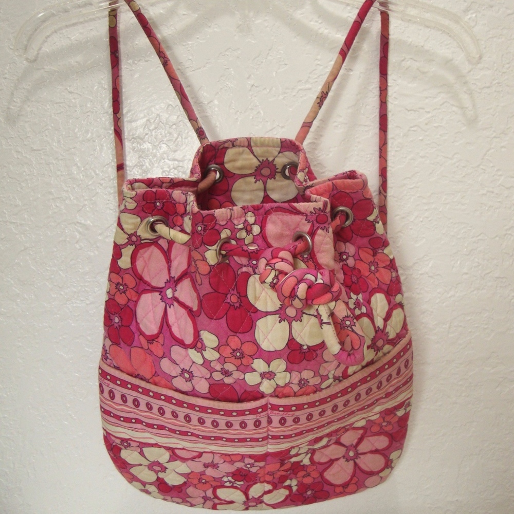 Vera Bradley Backpack Medium Pink Floral Quilted